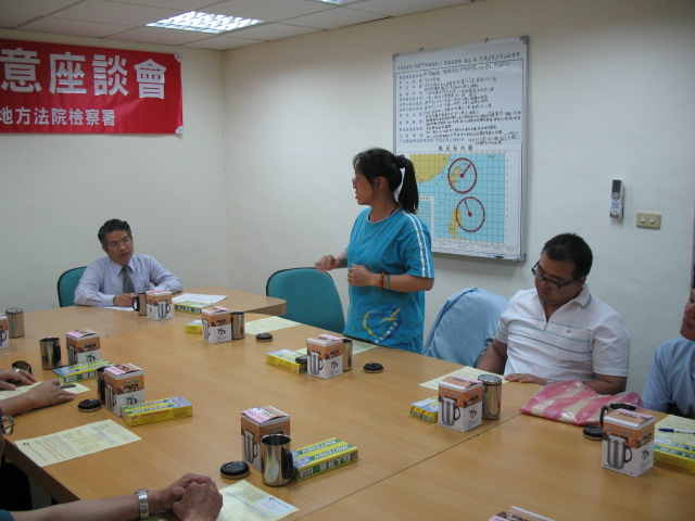 連江地區第2季司法改革民意座談會會議現埸鄉代會副主席提出建言