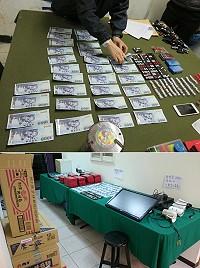 直搗賭窟 縣警局破獲天九牌職業性大賭場