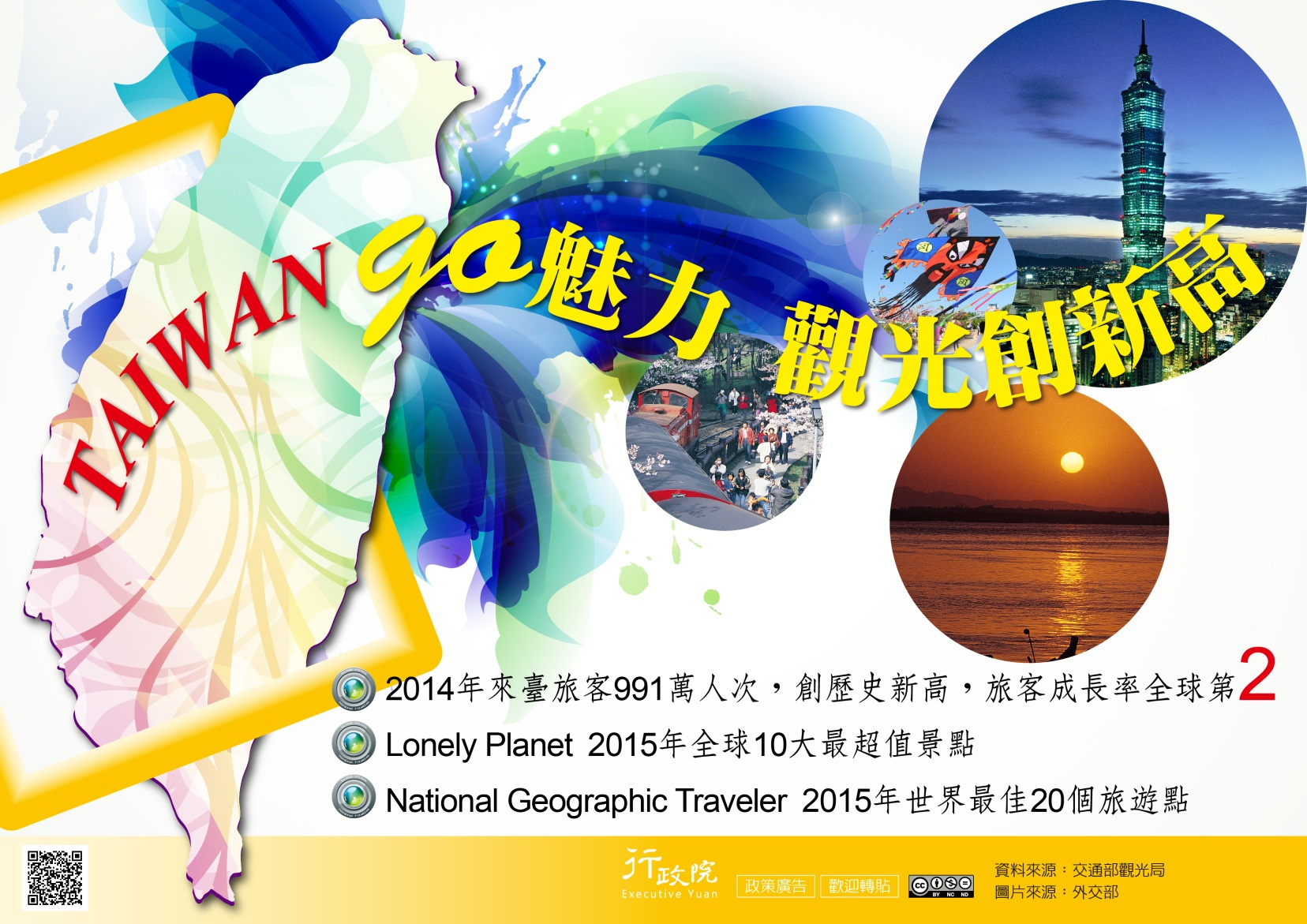 Taiwan Go 魅力-觀光創新高-行政院政策廣告文宣
