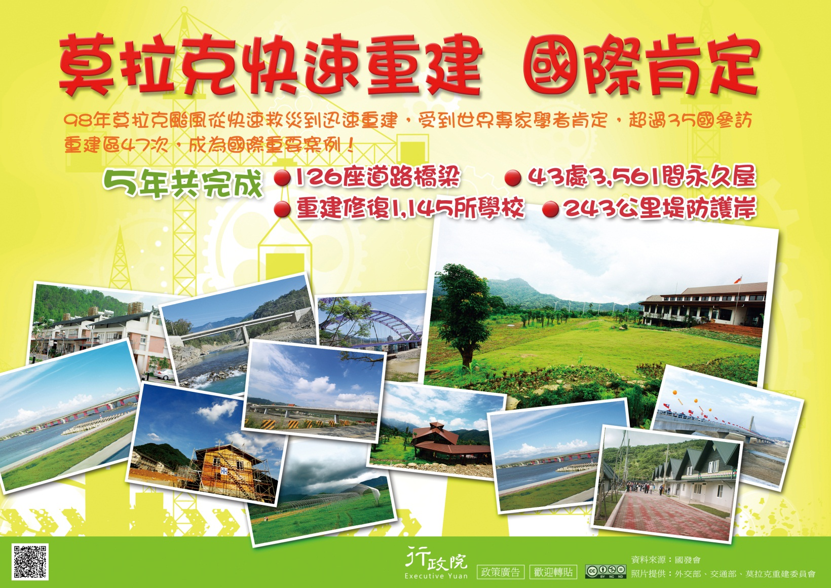 莫拉克風災快速重建-國際肯定-行政院政策廣告文宣