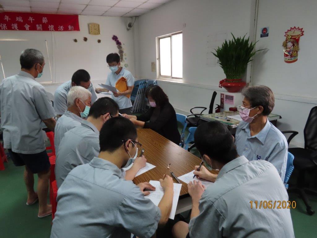 福更保連江辦事處輔導員了解受刑人在監生活狀及心理輔導