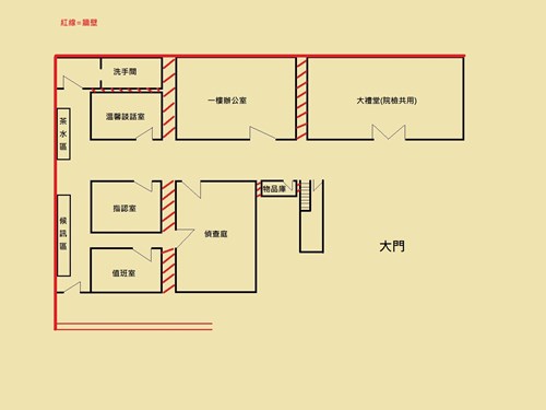 連江地方檢察署一樓平面圖